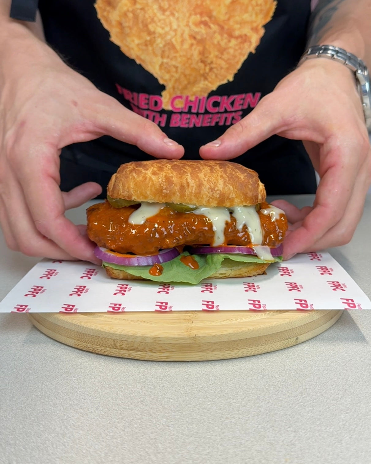 Buffalo Chicken Croissant Sandwich