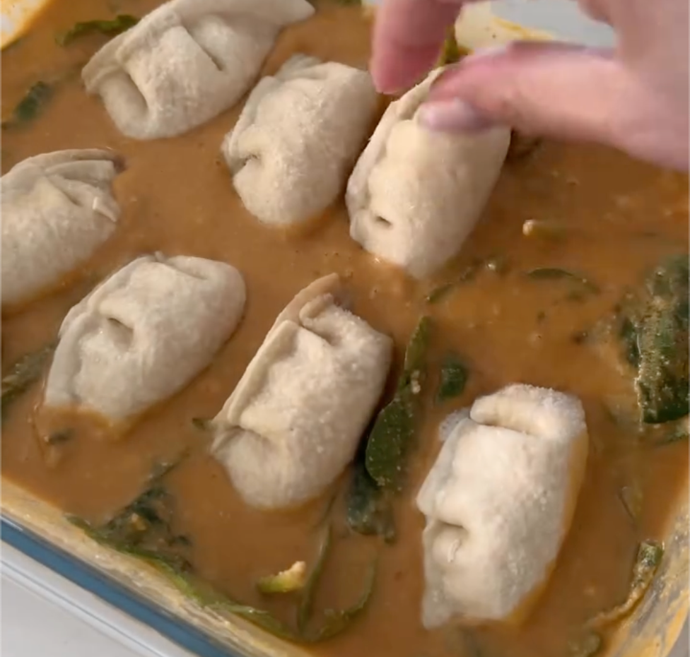 One Pan Red Curry Dumplings