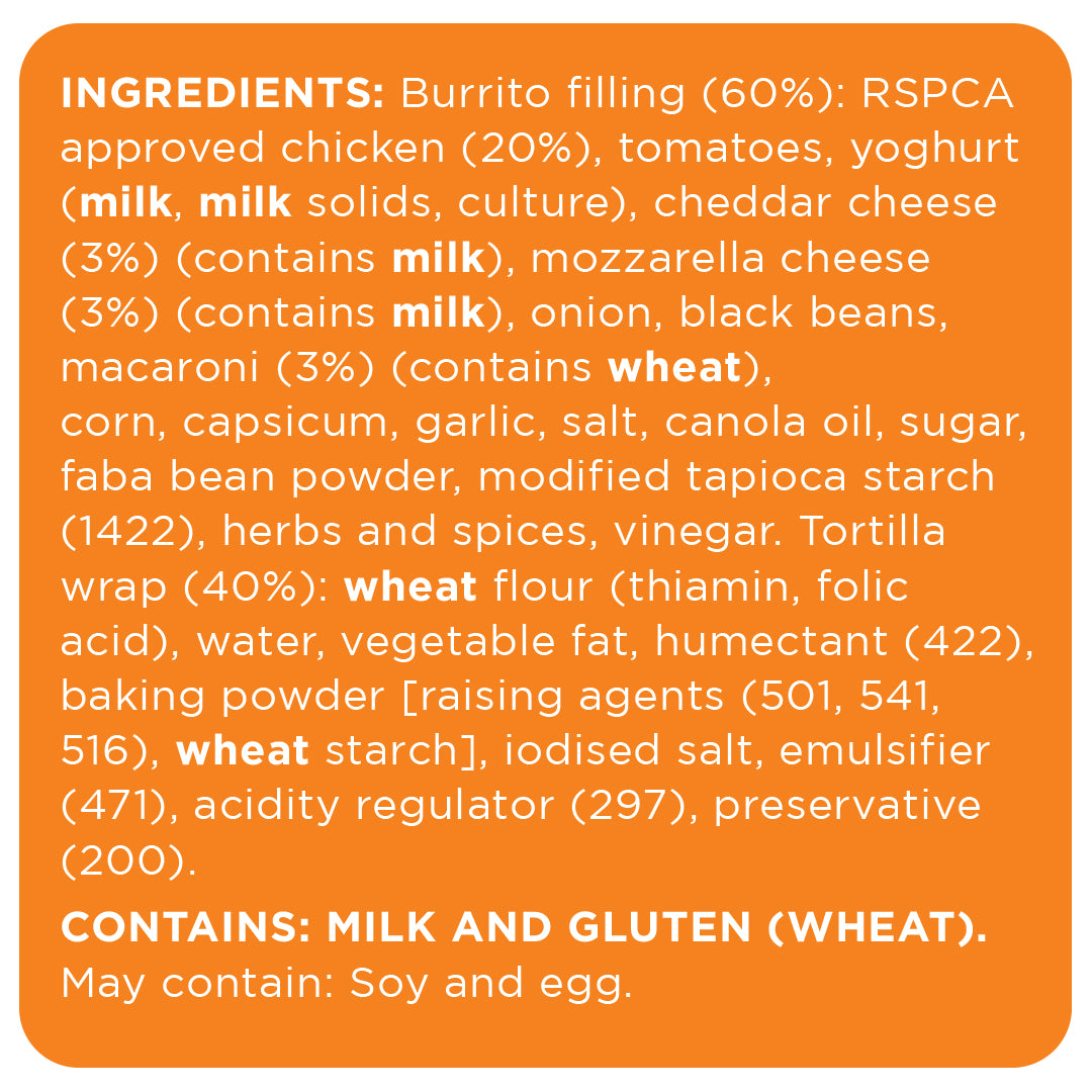 Buffalo Mac & Cheese Protein Burrito