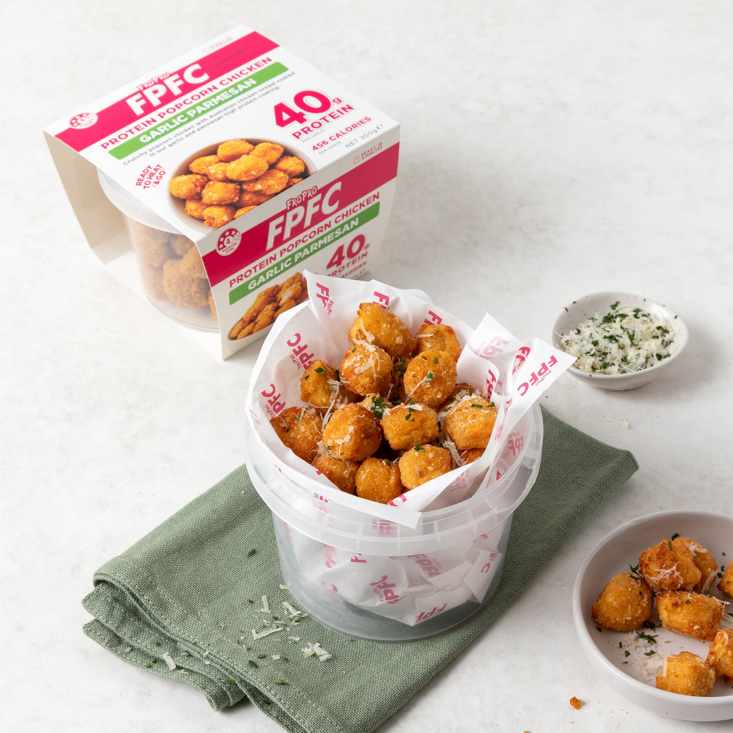 FroPro Protein Popcorn Chicken_Garlic Parmesan