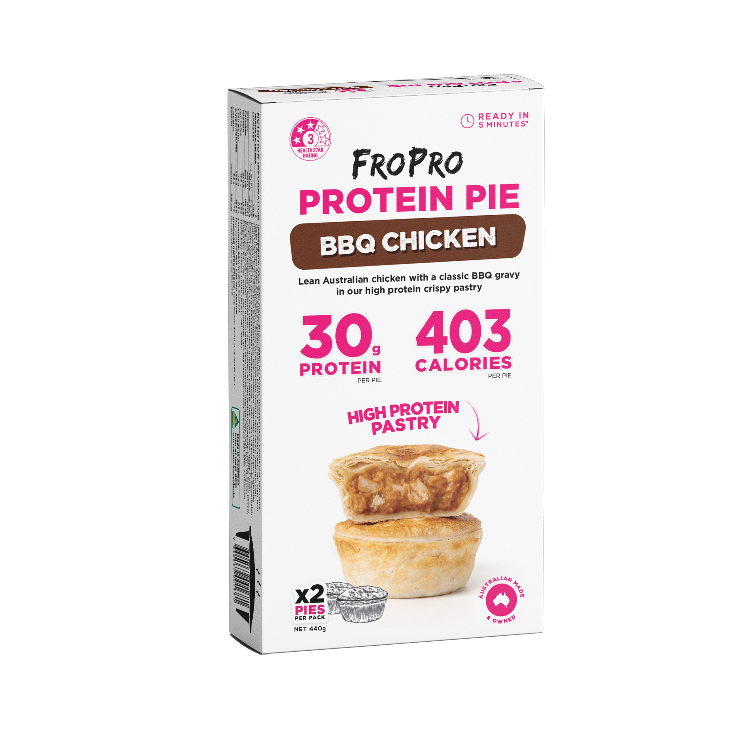 FroPro BBQ Chicken Protein Pie - render