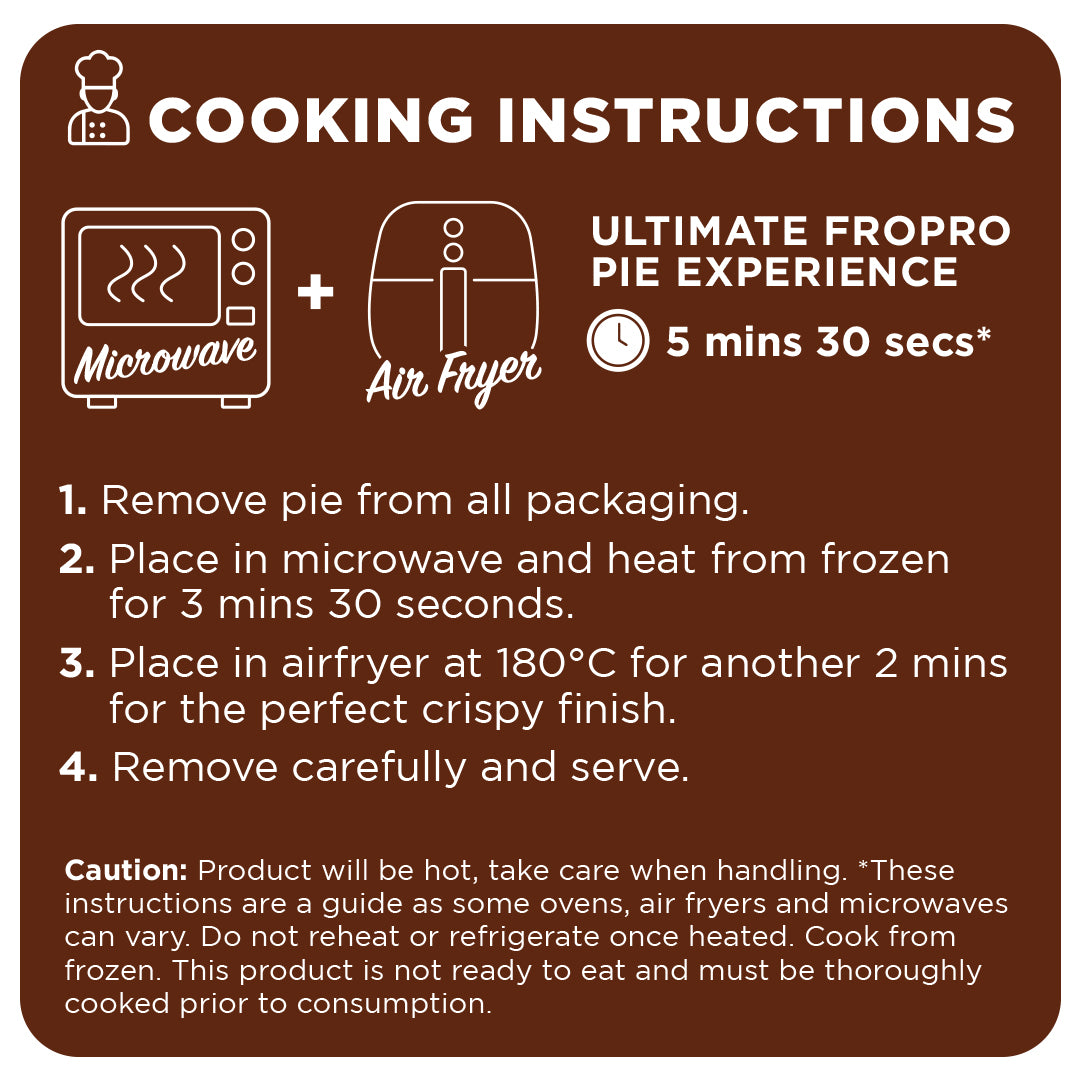 FroPro BBQ Chicken Protein Pie - Cooking instructions