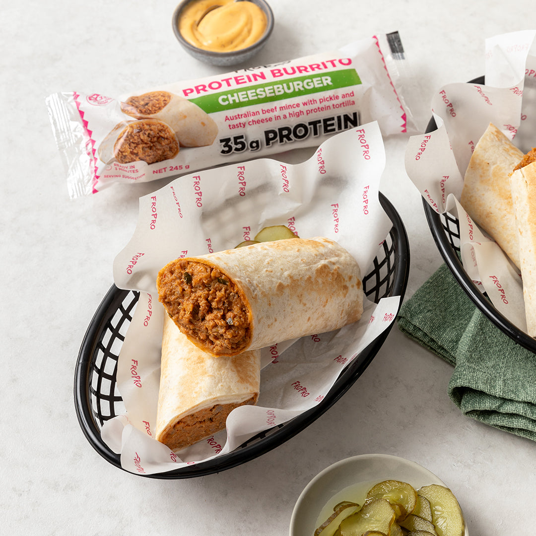Cheeseburger Protein Burrito