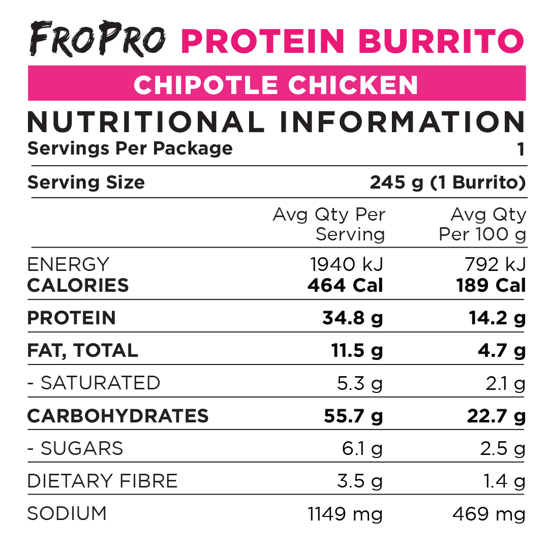 Chipotle Chicken Protein Burrito