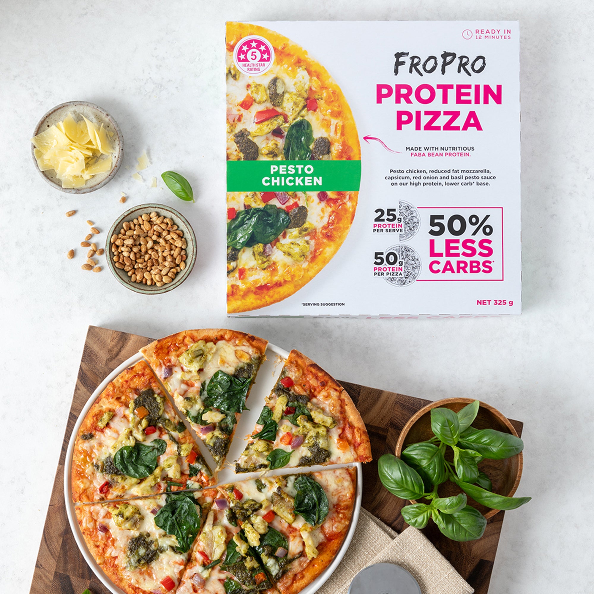 Pesto Chicken Protein Pizza