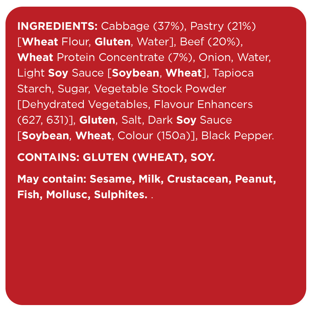 FroPro Protein Dim Sims - Classic Beef - Ingredients