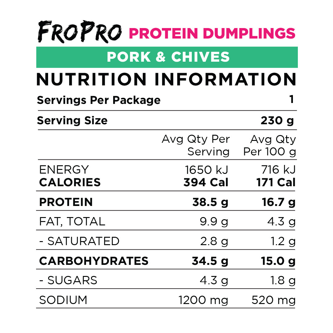 Pork & Chives Protein Dumplings