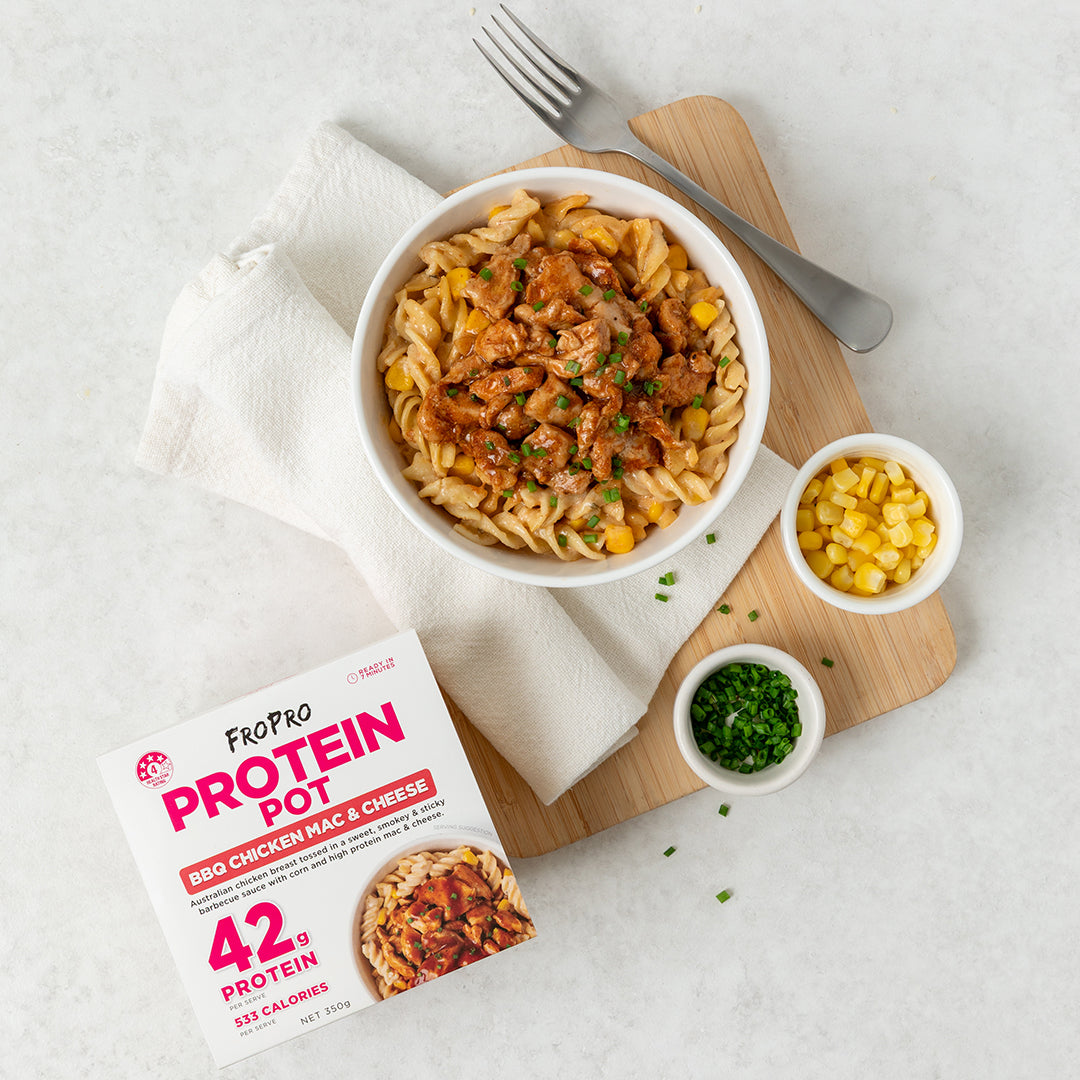 BBQ Chicken Mac & Cheese Protein Pot