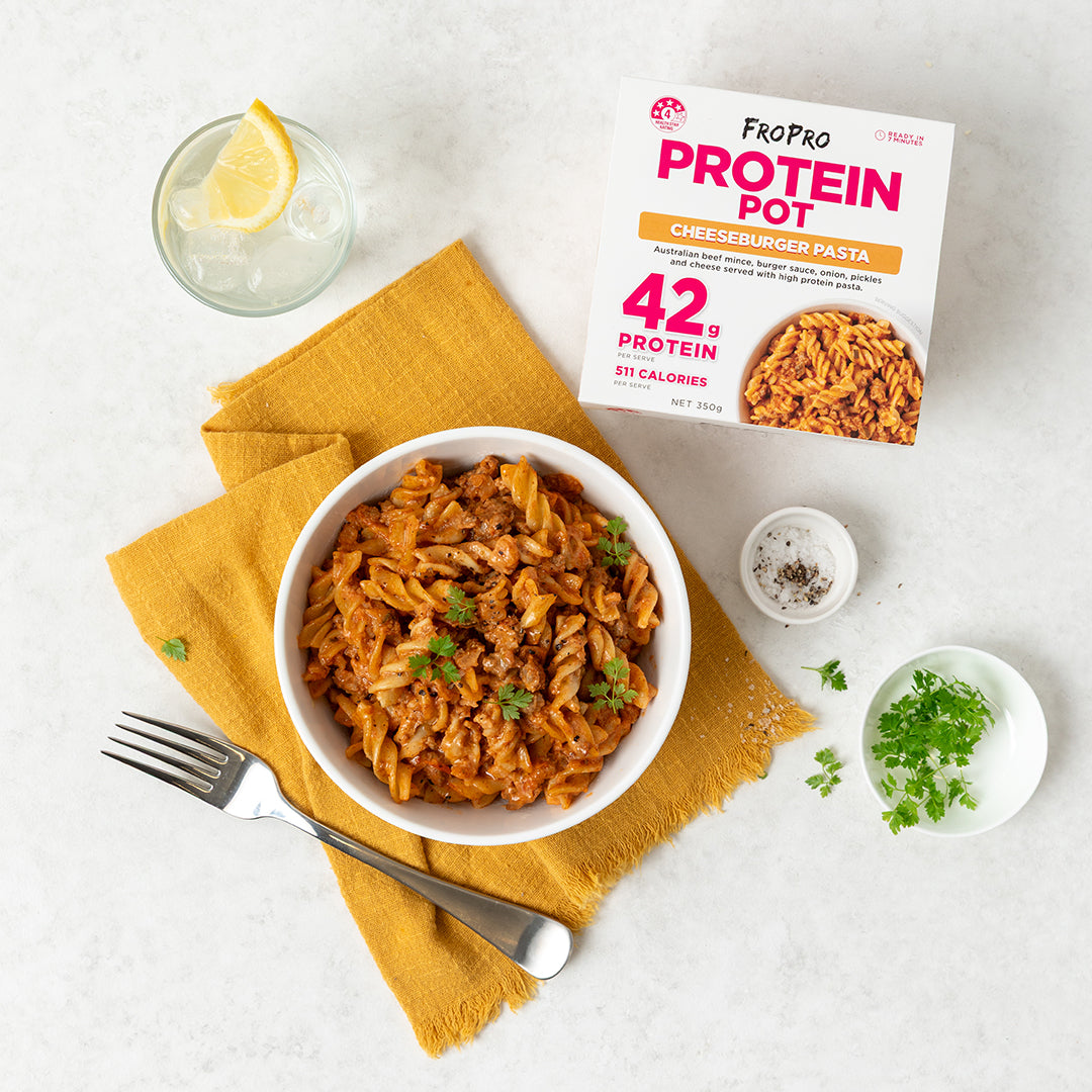 Cheeseburger Pasta Protein Pot
