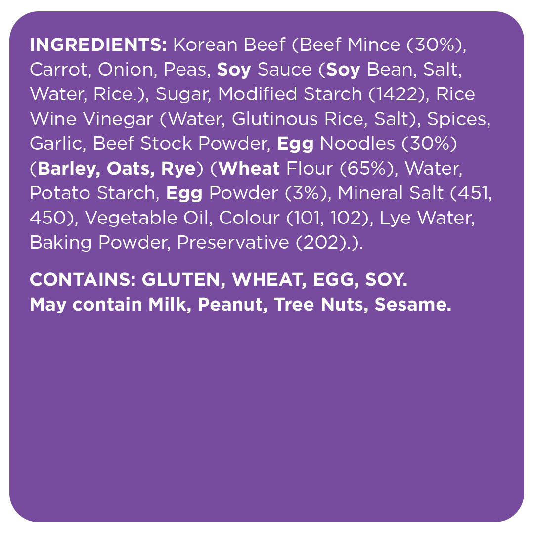 Korean Beef & Noodles Protein Pot