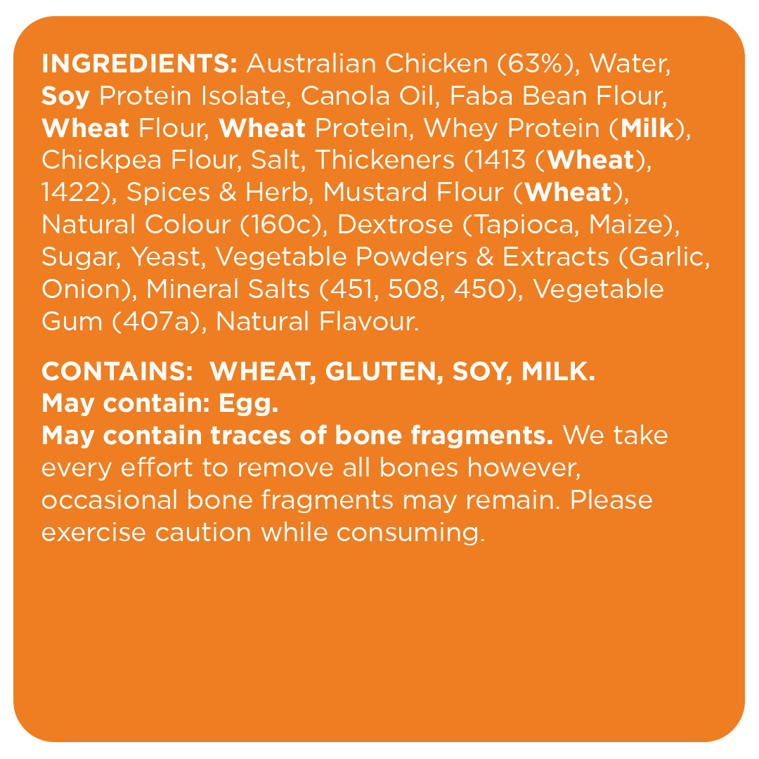 FroPro Protein Popcorn Chicken 200g - southern style - Ingredients